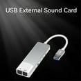 thumbnail image 4 of USB External Audio Converter External Audio Card 5.1 Channel Headphone Adapter Sound Card SPDIF for, 4 of 5