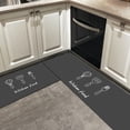 thumbnail image 2 of Alfombrillas antideslizantes para cocina, alfombra absorbente gris para Baño, Dormitorio, sala de estar, área de piso, pasillo, entrada, felpudo, almohadilla de oración Fivean unisex, 2 of 2