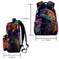 thumbnail image 2 of Lightweight Backpack Chameleon School Bag Travel Laptop Daypack for Men Women Casual Rucksack, 2 of 6