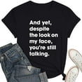thumbnail image 5 of Women's Funny Graphic T-Shirts Sarcastic Novelty Tees with Humorous Sayings for Casual Wear, 5 of 5
