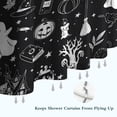 thumbnail image 6 of Black and White Halloween Elements Pattern Shower Curtain 72"x72" ,Bathroom Decorative Shower Curtains Set with 12 Hooks,Modern Waterproof Washable Shower Curtain, 6 of 6