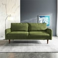 thumbnail image 4 of Enor Furniture Anacapa 70" Rounded Arm Upholstered Modern Velvet Sofa in Green, 4 of 14