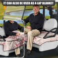 thumbnail image 2 of Yuyamidu Skull Golf Cart Seat Covers Pink Flowers Club Car Seat Towel Blanket with 4 Front Pockets Fashion Golf Cart Cushion Covers, 2 of 7