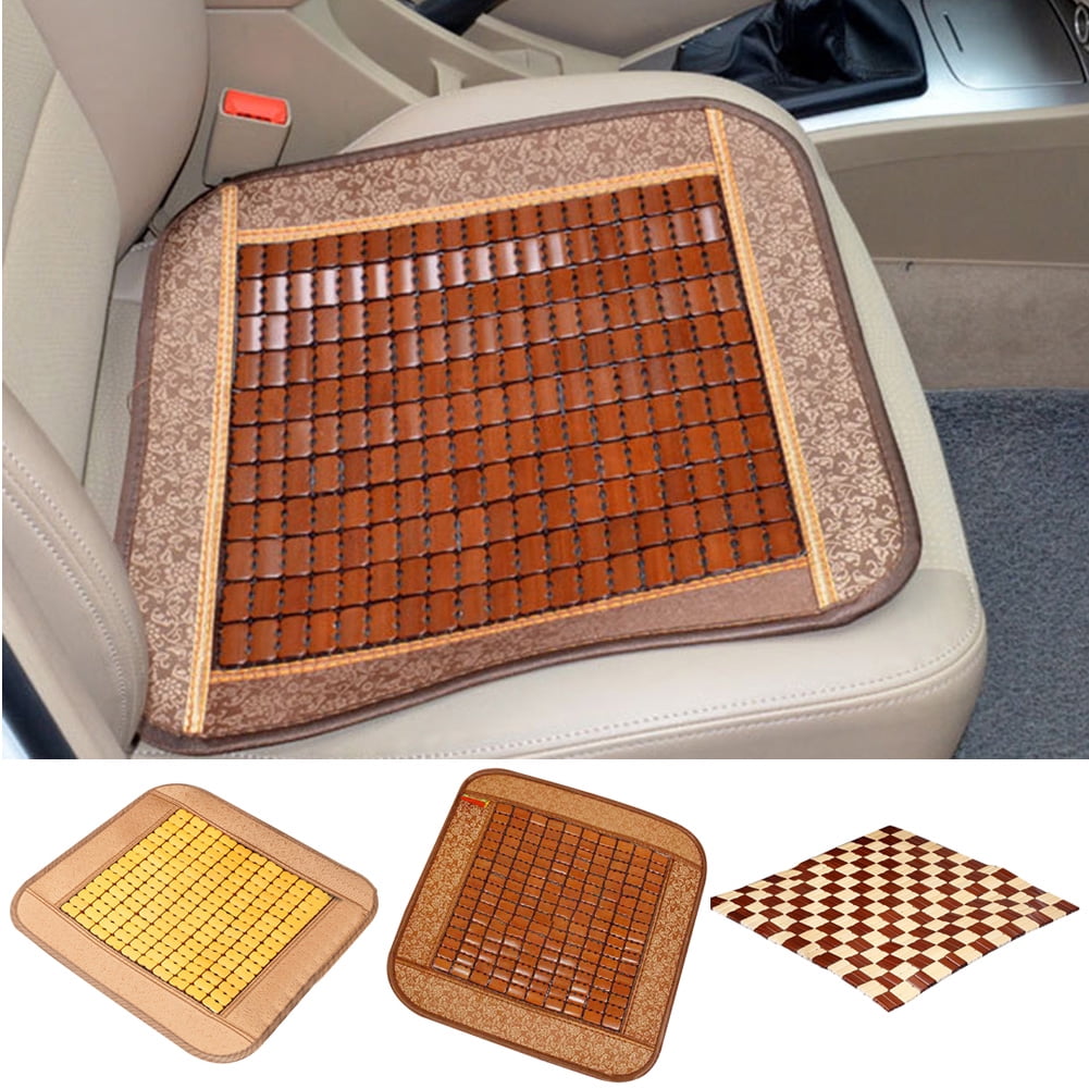Travelwant Wooden Beaded Car Driver Seat Cushion - Natural Double Strung Massaging Universal Comfortable Car Seat Cover Cushion Wood Beaded Cushion
