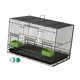 thumbnail image 5 of Jaula para pájaros, transportín de con perchas, jaula portátil de hierro para periquitos, canarios, pájaros pequeños, cacatúas y guacamayos. Negro, 5 of 8