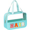 thumbnail image 1 of Hair Bag BuyCard, parche con letras de chenilla, PVC transparente y nailon, verde, 1 of 6