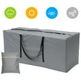 thumbnail image 2 of Austok Garden Cushion Storage Bag Outdoor Garden Furniture Cushion Storage Bag with Handle and Carry Bag Rip Proof 210T Polyester Christmas Tree Storage Bag Patio Furniture Storage Bags (Grey), 2 of 7