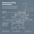thumbnail image 5 of QUHEE Industrial Sewing Machine, 550W Servo Motor and Table Stand, 5000 Stitches Per Minute Heavy-duty Lockstitch Sewing Machine, Clear Control Panel and Electro-mechanization Intelligent Start-stop, 5 of 7