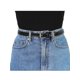 thumbnail image 4 of CINTURÓN DE CUERO DELGADO PARA MUJERES INSPIRADOR CHIC, CINTURONES DE CINTURA DELGADOS CON AGUJEROS PARA JEANS Y VESTIDOS, ANCHO DE 0.7 PULGADAS, NEGRO, TALLA ÚNICA, 4 of 4