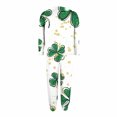 thumbnail image 6 of CLOISE Women Sleepwear Pajamas Set Plus Size St Patricks Day Pjs Sets Long Sleeve Tops and Pant Green Leaves Lounge Set 2 Piece Pajamas Green, 6 of 6