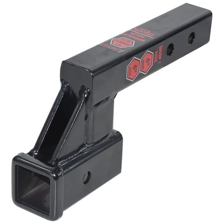 Toptow 64122 2-Inch Receiver Trailer Hitch Extension Riser With 4.25-Inch Rise/Drop, 7" & 9" Extender, 2-Inch Solid Shank, 10000Lbs Towing Capacity, Anti-Rattle Bolt