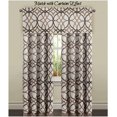 thumbnail image 4 of Blackout Curtain Valances for Kitchen/Bathroom - Thermal Insulated Window Valances for Living Room/Bedroom Rod Pocket Short Curtain 1 Panel, 52x18 inch, Geo in Taupe and Brown, 4 of 4