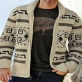 thumbnail image 2 of Men Winter Zipper Sweaters Geometric Print Long Sleeve Knit Cardigan Casual Knitted Jumpers Fall Sweater Jackets, 2 of 7