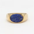 thumbnail image 4 of QQTDFG Men Women Gold Plated Signet Ring Anillos De Hombre Statement Wedding Gfit Blue-Gold Lapis Lazuli-9, 4 of 9