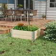 thumbnail image 2 of Outsunny Foldable Wooden Raised Garden Bed w/ Open Bottom Two-Box, 2 of 10