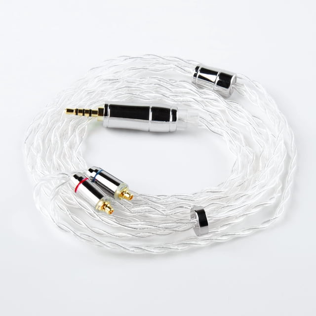 Cable para audífonos Keephifi KBEAR 4N Plata 1.25m MMCX