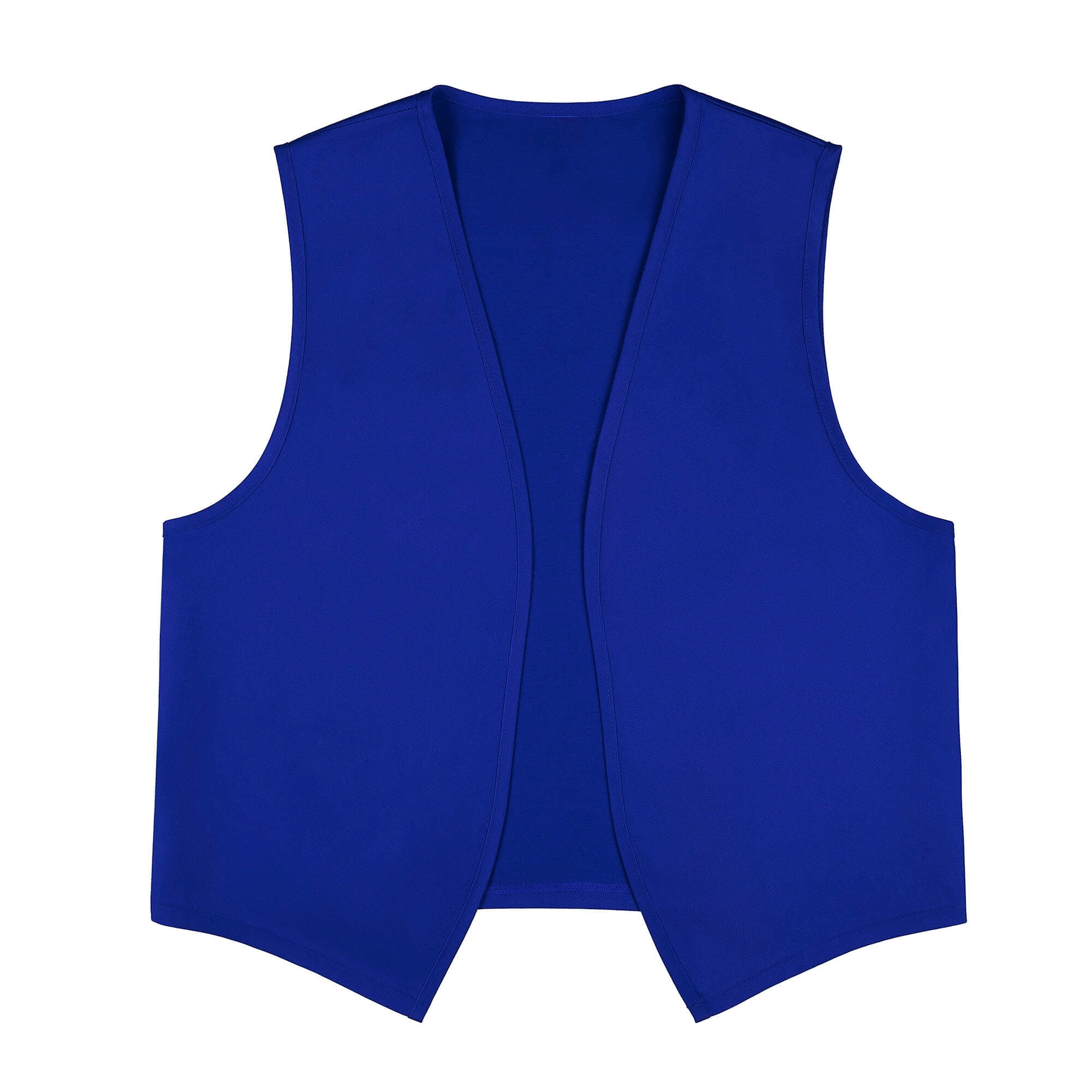 TOPTIE 5 Pack No Pocket Unisex Vest Peasant Costume Vest Volunteer Work Vest-Blue-L