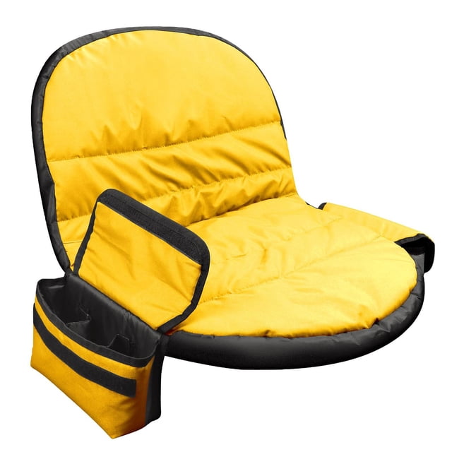koolsoo Lawn Mower Seat Cover Riding Tractor Seat Cover Heavy Duty Easy Installation Outdoor with Pockets Seats Protector Replacement Yellow