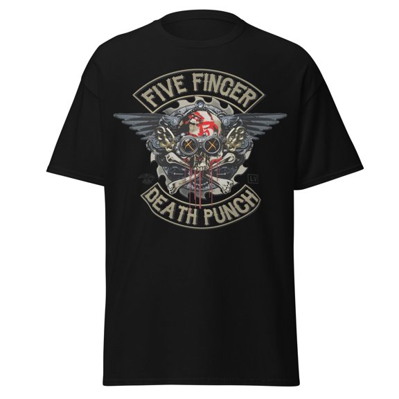 Five Finger Death Punch - Crossbones Jumbo Print Unisex T-Shirt - Black - Small