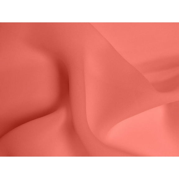 DECORATIVE SILK INC. Hi Multi Polyester Chiffon Fabric 60" wide By The Yard ( CORAL )