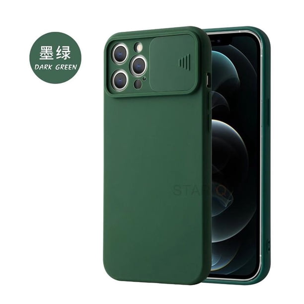 Funda protectora de teléfono para cámara deslizante para Iphone 13 Pro 11 12 13pro Max Mini Iphone13 12pro funda trasera Original de silicona líquida Tan Jianjun unisex