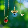 thumbnail image 4 of Bling Jewelry Womens Small Red Enamel Ladybug Pendant Necklace Gold Plated 16 Inch Bead Chain, 4 of 4