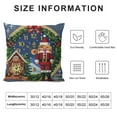 thumbnail image 5 of Leisuo Christmas Nutcracker Blue Pillow Covers Vintage Clock ThrowPillow Covers Decorative Square Pillowcase Protector Cushion Case for Sofa Couch Bed Pillow Pillowcases, 5 of 5