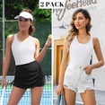thumbnail image 3 of Sociala Women's Cotton Racerback Camis Tank Tops Undershirt, 2 Pack, 3 of 5