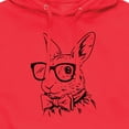 thumbnail image 3 of Instant Message - Bunny Bowtie - Men's Pullover Hooded Fleece Sweatshirt, 3 of 6