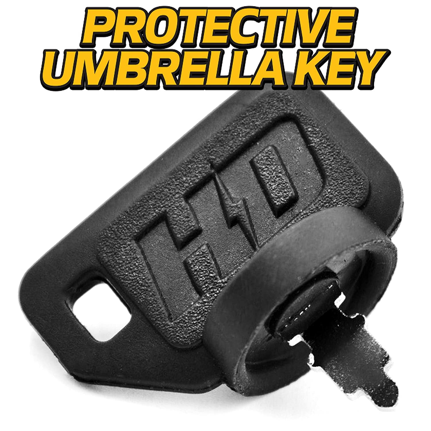 HD Switch Starter Ignition Switch For John Deere AM119111, STX38 (Black Deck) STX46, Sabre Scotts S1642 SN#0-035000 S1742, S2046 SN#0-30000 - (Ultimate Dual Protection Upgrade - 2 Keys & Carabiner)
