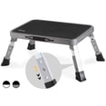 thumbnail image 1 of Taburete plegable Double Elite de 3 niveles, ajustable, gris/negro, 1 of 8