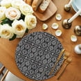 thumbnail image 2 of Black and White Round Placemats for Dinning Tables,Heat-proof Braided Table Mats 13 Inch,Modern Moroccan Geometric Abstract Art Washable Place Mat for Kitchen Restaurant Party Decor Table Setting, 2 of 9