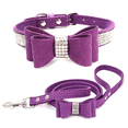 thumbnail image 1 of Collar para perro con pajarita, collar suave y deslumbrante con cristales de piedras preciosas, adecuado para perros con, 1 of 6