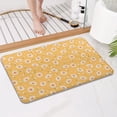thumbnail image 4 of Yellow Daisy Flower Retro Pattern Bathroom Rugs Mat,Non Slip Microfiber Bathroom Rug,Rubber Backing,Soft Bathroom Mats for Bathroom Floor,Tub and Shower,17x27in(43x68cm), 4 of 5
