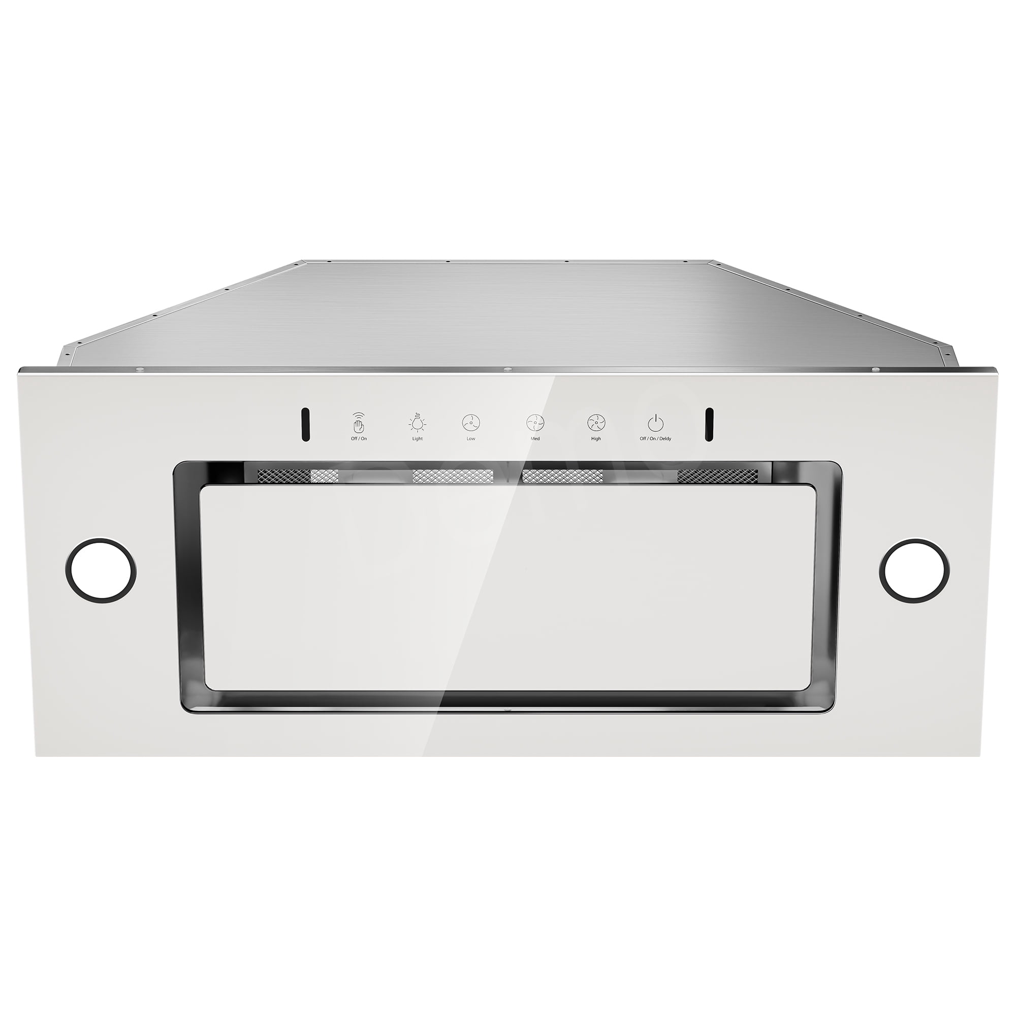 VIKIO 30 inch Insert Range Hood 900CFM Convertible Ducted to Ductless Exhaust Fan, Carbon Filter, Touch Panel, Stainless Steel, Silver