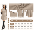 thumbnail image 2 of Sweater Dress for Women Fall Long Sleeve Crew Neck Ribbed Knit Fit and Flare A-Line Dresses, 2 of 5