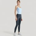 thumbnail image 6 of Women's Fitted Square Neck Tank Top with Built-In Bra and Racerback Design for Active and Casual Comfort - Small, Light Blue, 6 of 7