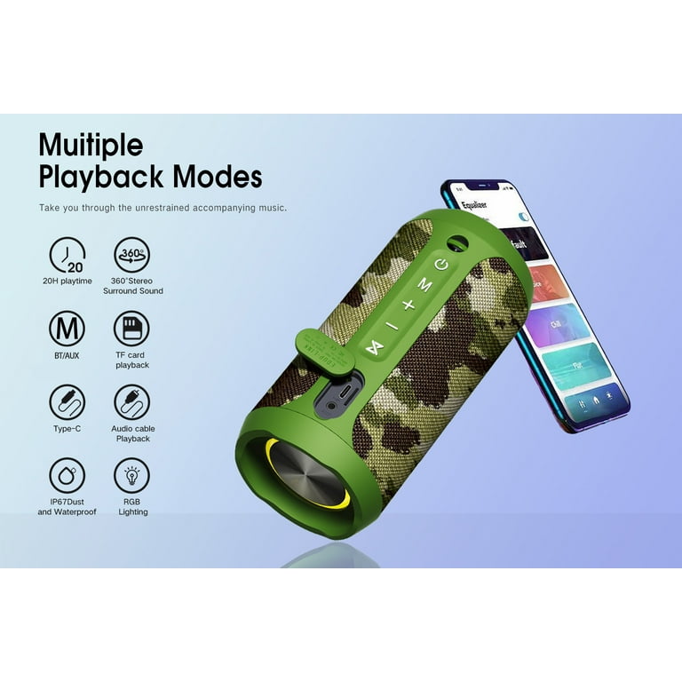 EDUPLINK M6Pro Waterproof Portable Bluetooth Speaker, 20W Louder
