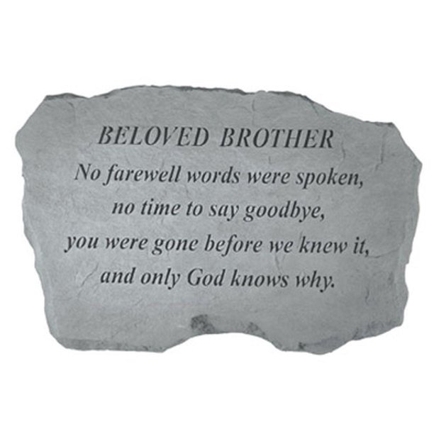 Beloved Brother No Farewell Words... Memorial Garden Stone Walmart