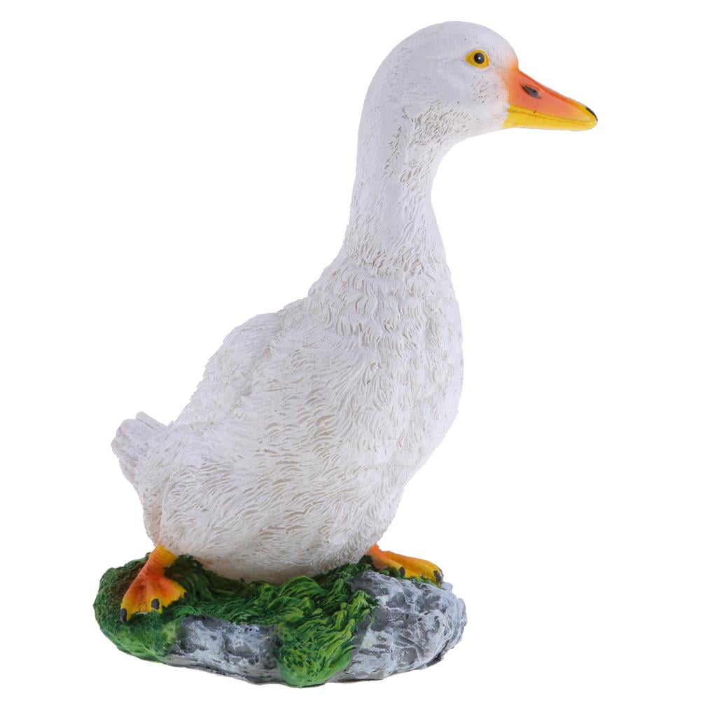 Miniature Resin Animals Statues Duck Shaped Garden Ornaments Home