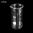 thumbnail image 3 of Uxcell 3Pack 250ml Tall Form Glass Beaker, 3.3 Borosilicate Glass Graduated Measuring Cups with Spout, 3 of 5