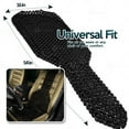 thumbnail image 4 of Zone Tech Set of 2 Classic Black Double Strung Wooden Beaded Ultra Comfort Massaging Universal Fit Car Seat Cushion 54" x 16", 4 of 7