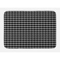 thumbnail image 1 of Abstract Geometry Bath Mat, Rhythmic Swirls Connected Lines Stripes Arrangement Pattern, Plush Bathroom Decor Mat with Non Slip Backing, 29.5" X 17.5", Charcoal Grey and White, by Ambesonne, 1 of 2