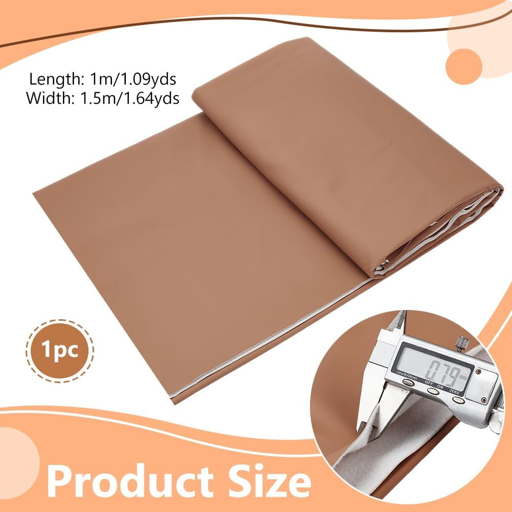 Leather Fabric Upholstery Leather Marine Vinyl Fabric Soft Leather Material for Sofa Bags Chairs Car Seats DIY Crafts Chocolate 39×59 inch Chocolate DIY
