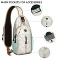 thumbnail image 2 of Indian Paisley Sling Backpack – Boho Floral Crossbody Daypack, Lightweight Anti-Theft Travel Bag with Adjustable Strap & Multi-Pocket Design, 2 of 6