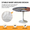 thumbnail image 2 of Elastic Fitted Round Tablecloth, American Flag Waterproof Stretch Table Cover for 55"-60" Tables, Eagle Blue Red USA Flag Vintage Washable Outdoor Tablecloths for Patio, Picnic, Camping, 2 of 9