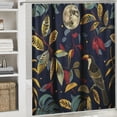 thumbnail image 6 of Orinice Abstract Parrot Shower Curtain Colorful Birds Shower Curtain Jungle Plant Leaves Bathroom Decor Polyester Fabric 36x72, 6 of 7