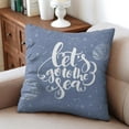 thumbnail image 4 of Throw Pillow Cases Set of 2 Ocean Coastal Pillow Covers 18x18, Navy Blue Anchors Design, Summer Lumbar Cushion Cases for Sofa Home Bedroom Living Room, 4 of 7
