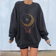thumbnail image 2 of Sudadera con estampado de cambio de cuello redondo de manga larga suelta con estampado de sol y luna divertido vintage para mujer Pompotops gfhjh10490, 2 of 7