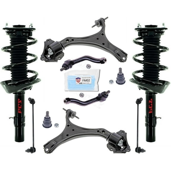 Front Struts Control Arms Tie Rods Links For 13-2017 Accord Manual Transmission